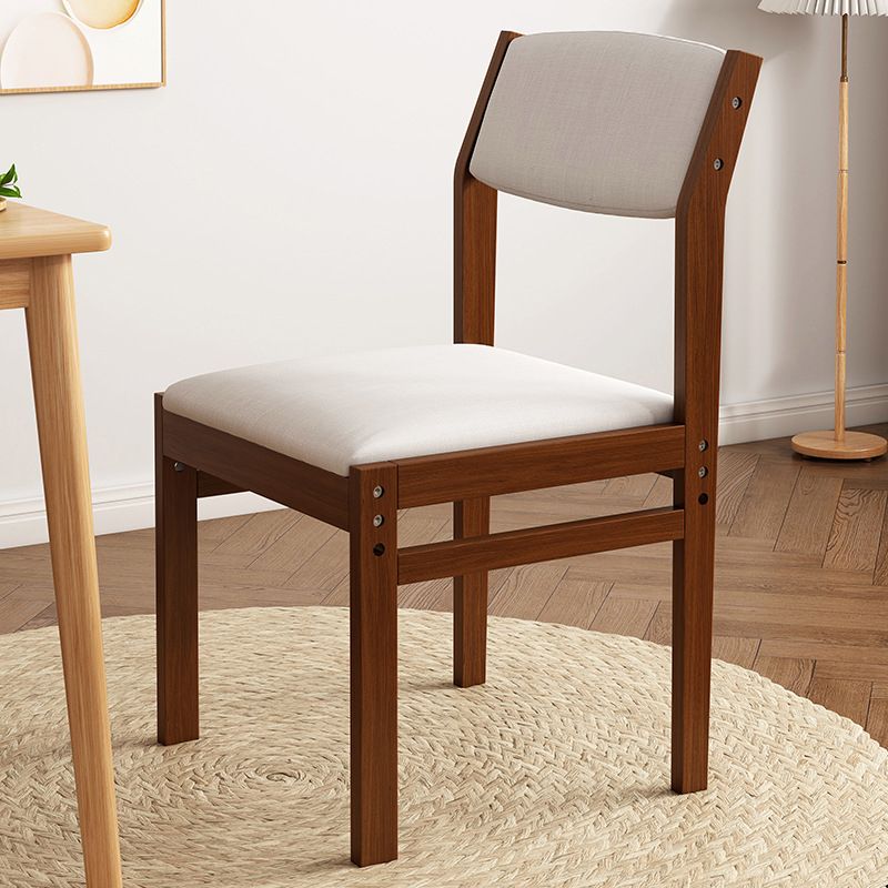 Modern Rubberwood Home Armless Dining Chairs Open Back Dining Side Chair, 1 Piece