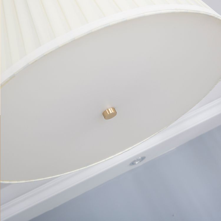 Luminaire encastré à tambour en tissu, plafonnier traditionnel pour salle à manger