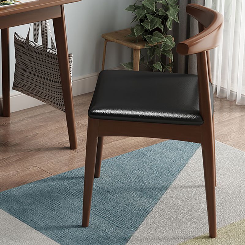 Contemporary No Arm Conference Chair Wood Chair with Legs for Office