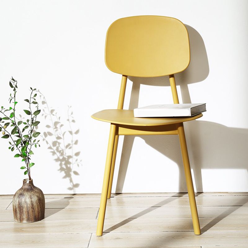 Modern Plastic Side Chair Open Back Dining Side Chair for Dining Room