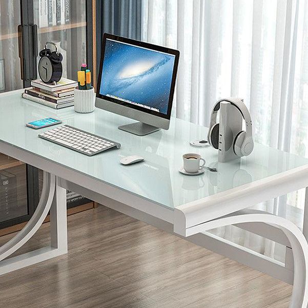 Rectangular Cable Management Computer Desk 29.5-inch Gaming Desk