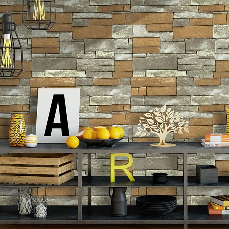 Brick Design Self-Adhesive Wallpaper, 17.5" x 19.5', Pastel Color