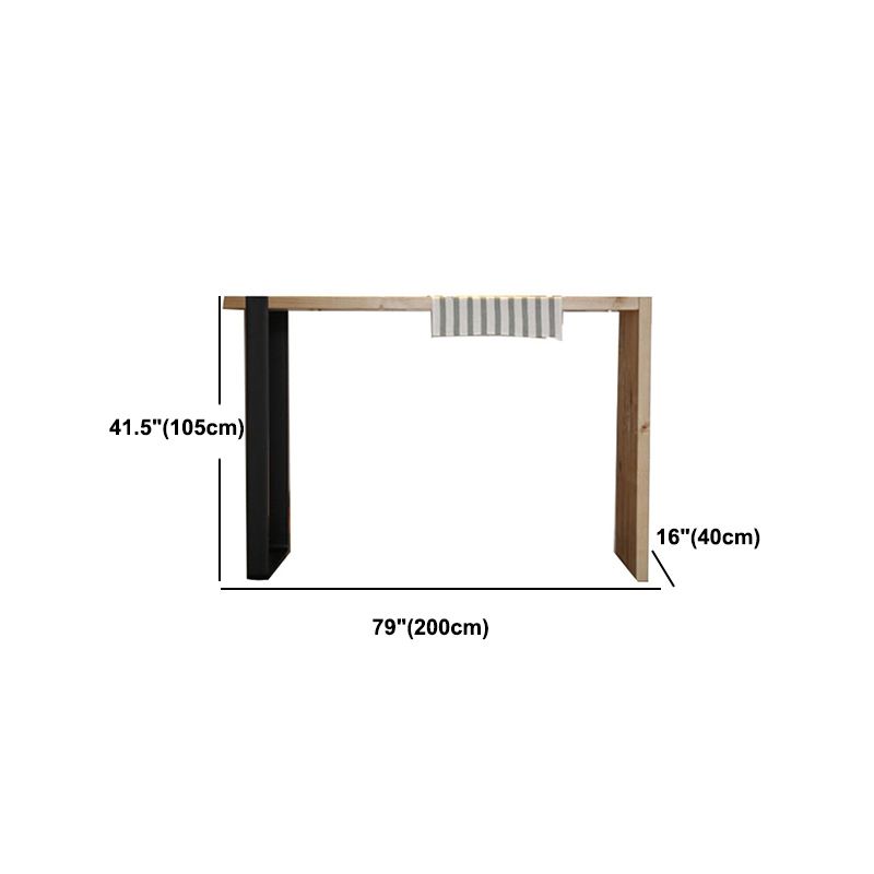 Rectangle Pine Wood Counter Table Contemporary Bar Table for Dining Room