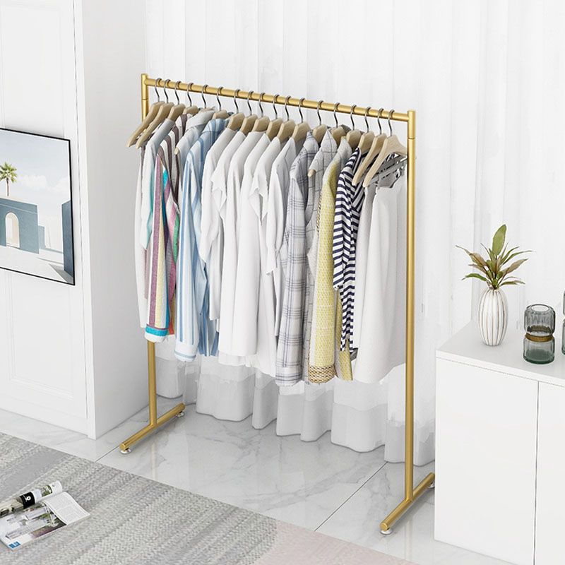 Contemporary Coat Rack Hanging Rail Metal Framed Entry Coat Hanger