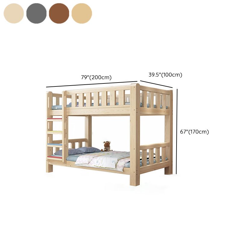 Mid-century Modern No Theme Kid Bed Solid Wood Standard Bunk Bed