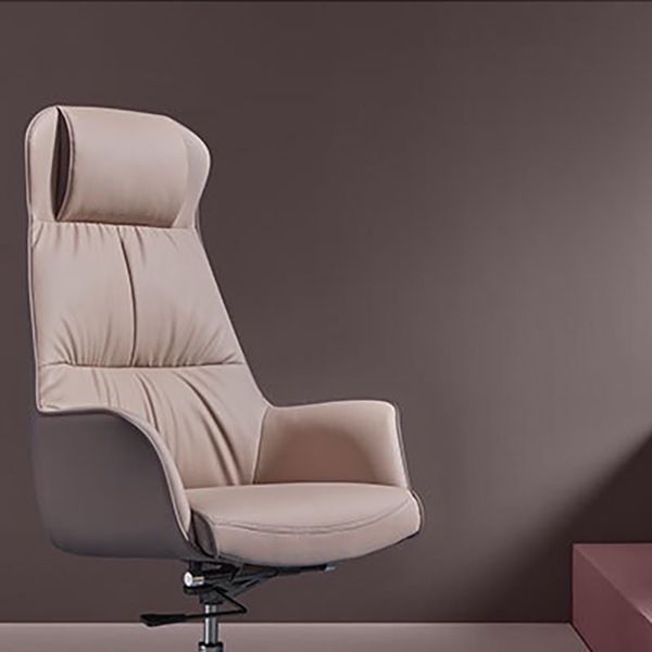 Contemporary No Distressing Managers Chair Faux Leather Office Chair