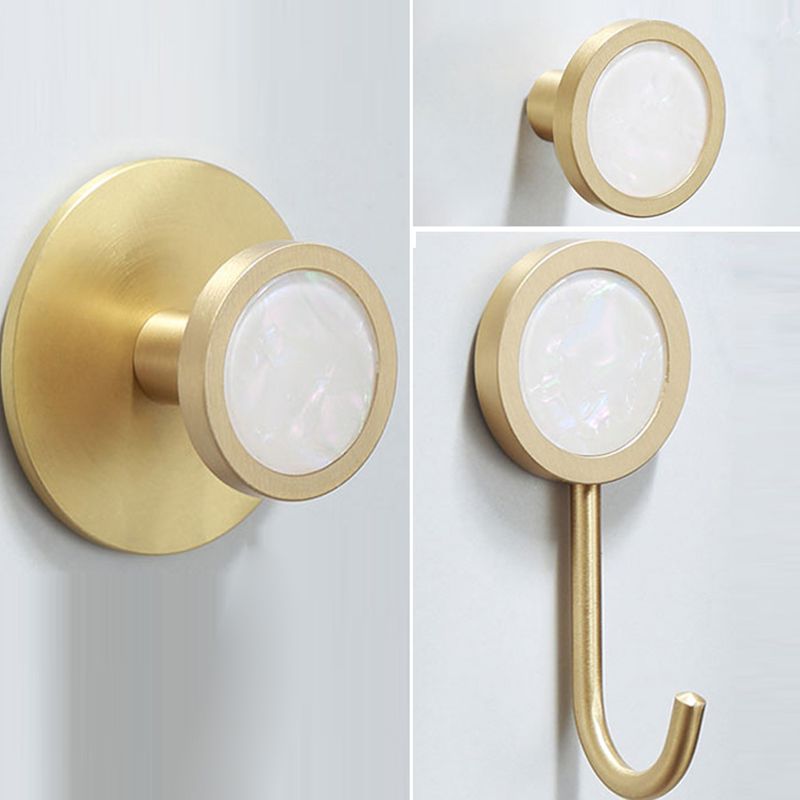 Polished Brass Bathroom Accessory Set Marble Bathroom Hardware