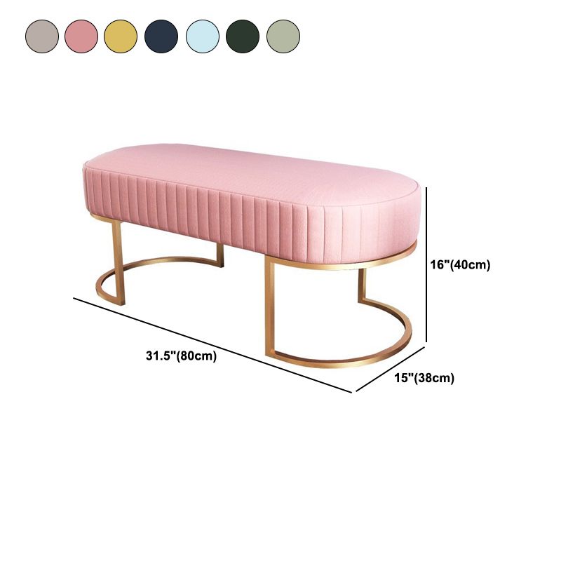 15" W Glam Seating Bench Upholstered Cushioned Entryway Bench