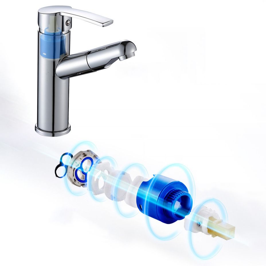 Contemporary Style Faucet Single Handle Vessel Sink Bathroom Faucet