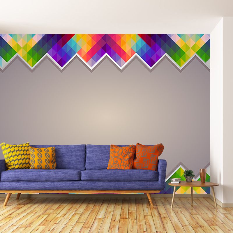 Stain Resistant Wall Mural Illustration Geometric Contemporary Wall Mural