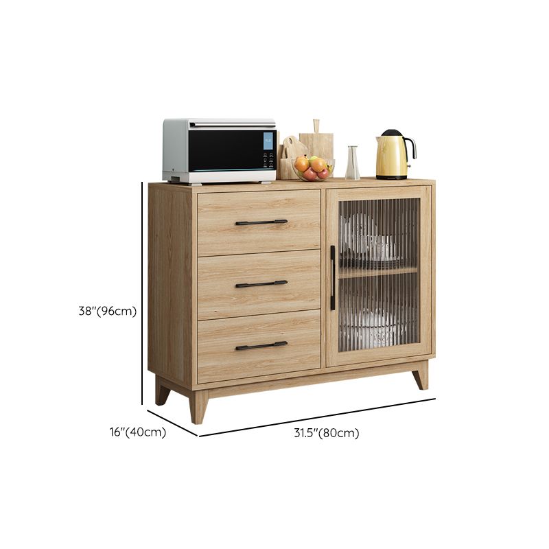 Modern Wood Server Table Sideboard with Drawers/Cabinets for Home