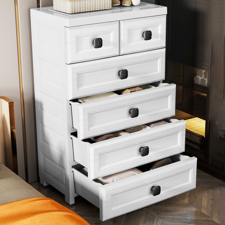 Ultra Modern Vertical Plastic Nursery Dresser with Drawers for Bedroom