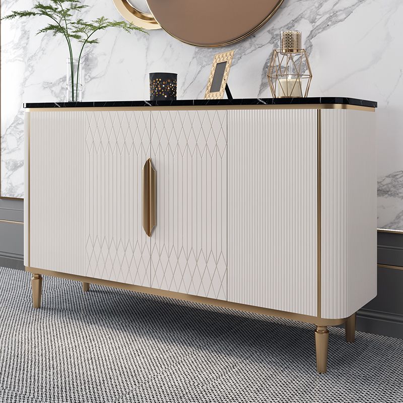 Glam Style Gold Base Sideboard Cabinet 35.4-inch High Engineered Wood Credenza