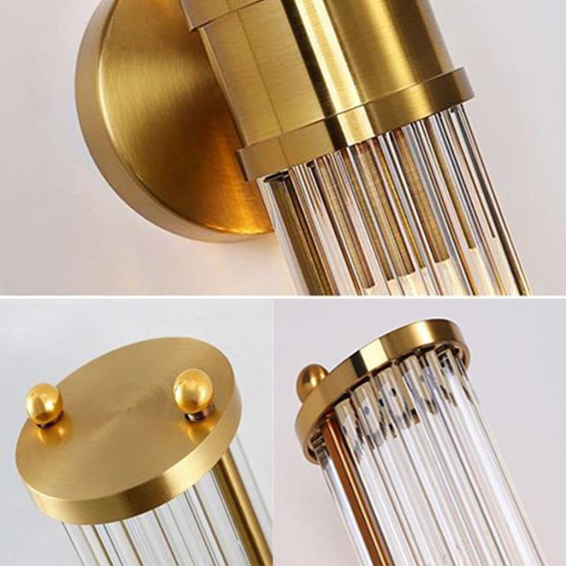 Gold 1 / 2 - Light Bathroom Vanity Lighting Iron and Glass Bath Sconce