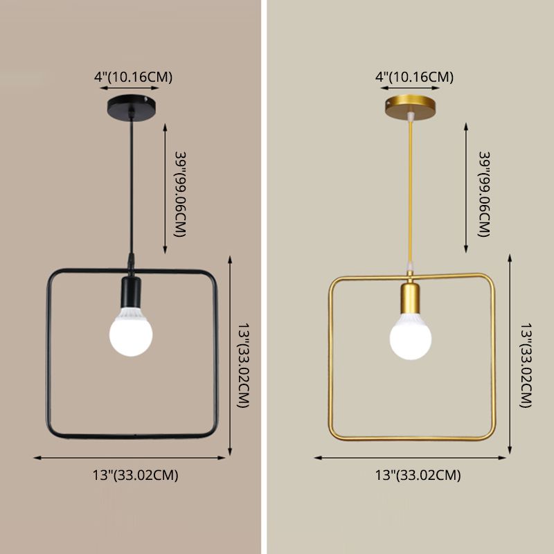 Metaalhangende plafondlicht geometrische minimalistische stijl hangend hanglamp voor stoffen winkel