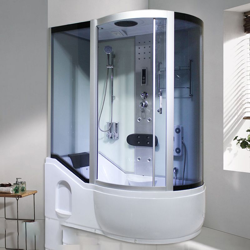 Tempered Glass Shower Stall Corner Shower Stall with Towel Bar