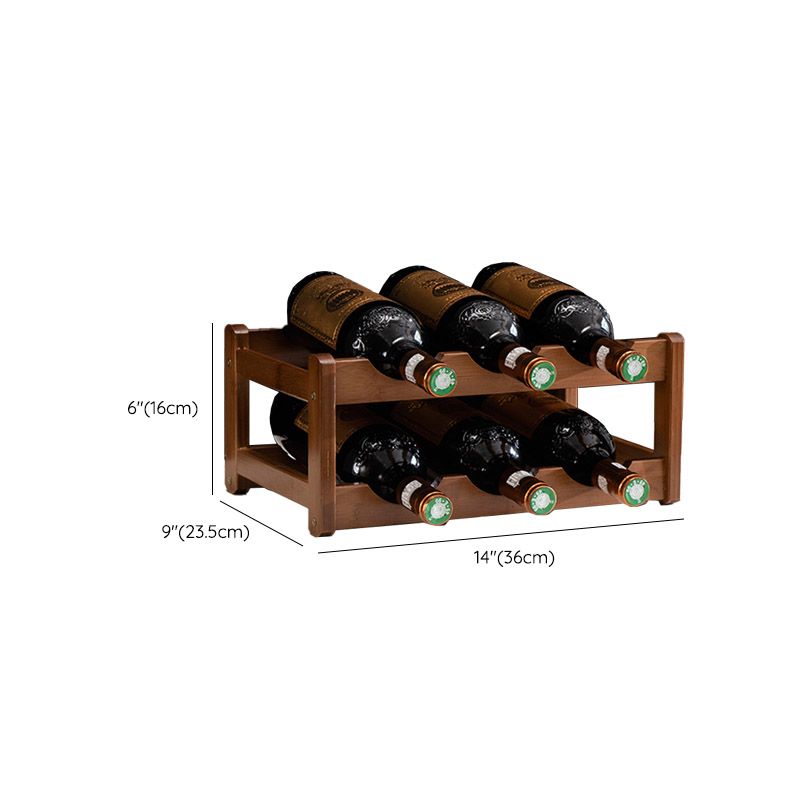 Modern Wine Rack Solid Wood Wine Bottle Rack for Living Room