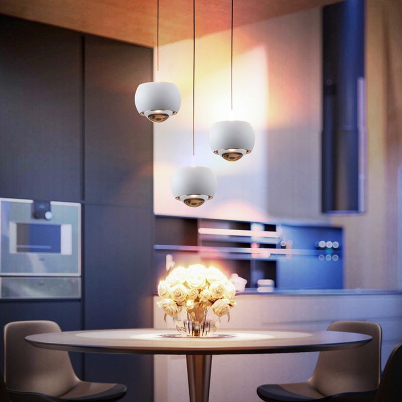 Nordic Geometric Pendant Light Aluminum Single Light Hanging Pendant for Bedroom