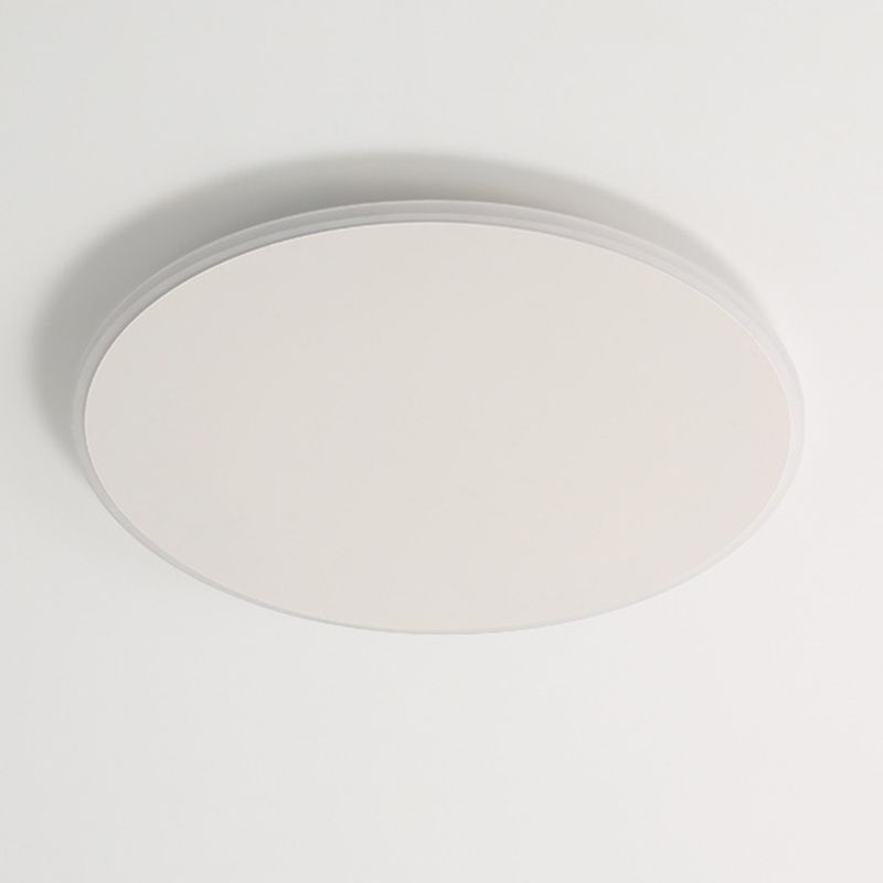 Single White Modern Flush Mount Lighting LED Ceiling Light for Bedroom