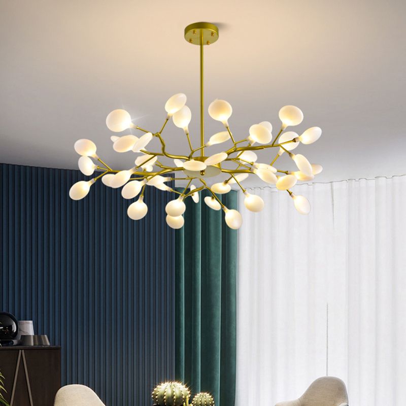 Metal Unique Shape Chandelier Light Modern Style Multi Light Hanging Lamp for Dining Room