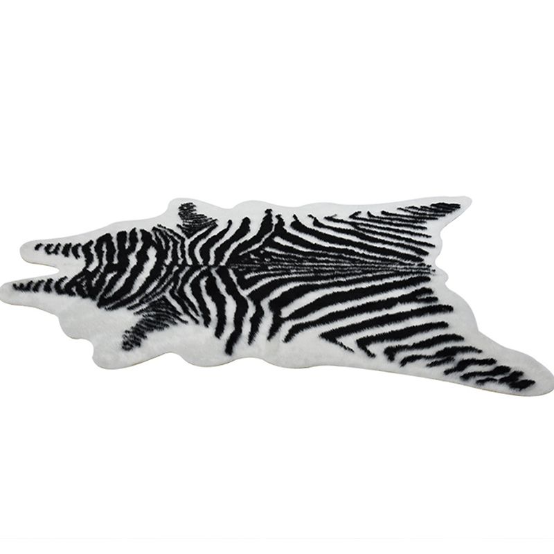 Tapis nordique Zebra Print Synthetics Synthetics Tapis Anti-Slip Pet Friendly Machine Washable Ratable pour la décoration intérieure