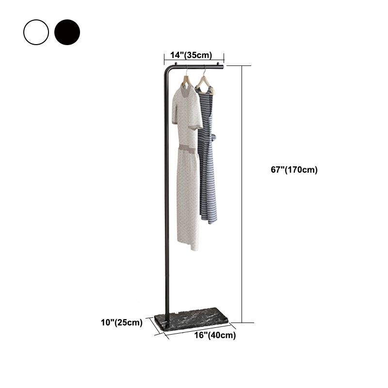 Modern Metal Hall Stand Free Standing with Hanging Rail and Hooks