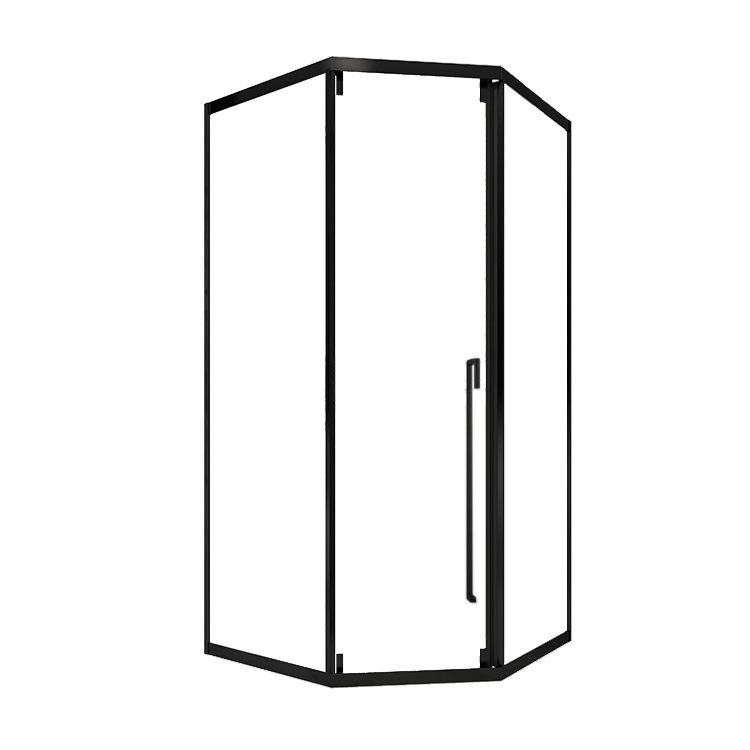 Transparent Shower Bath Door Scratch Resistant Satin Black Shower Doors