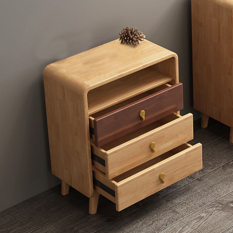 Contemporary Accent Chest with 4 Wooden Legs 15.74" Wide Chest with Drawers