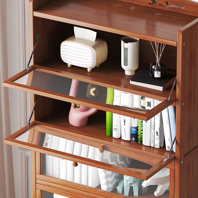 Standard Shelf Bookcase with Doors Modern Bookshelf for Home Office