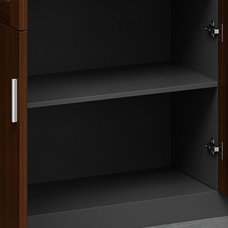 Contemporary File Cabinets Solid Wood Frame Vertical File Cabinet with Key Lock Office