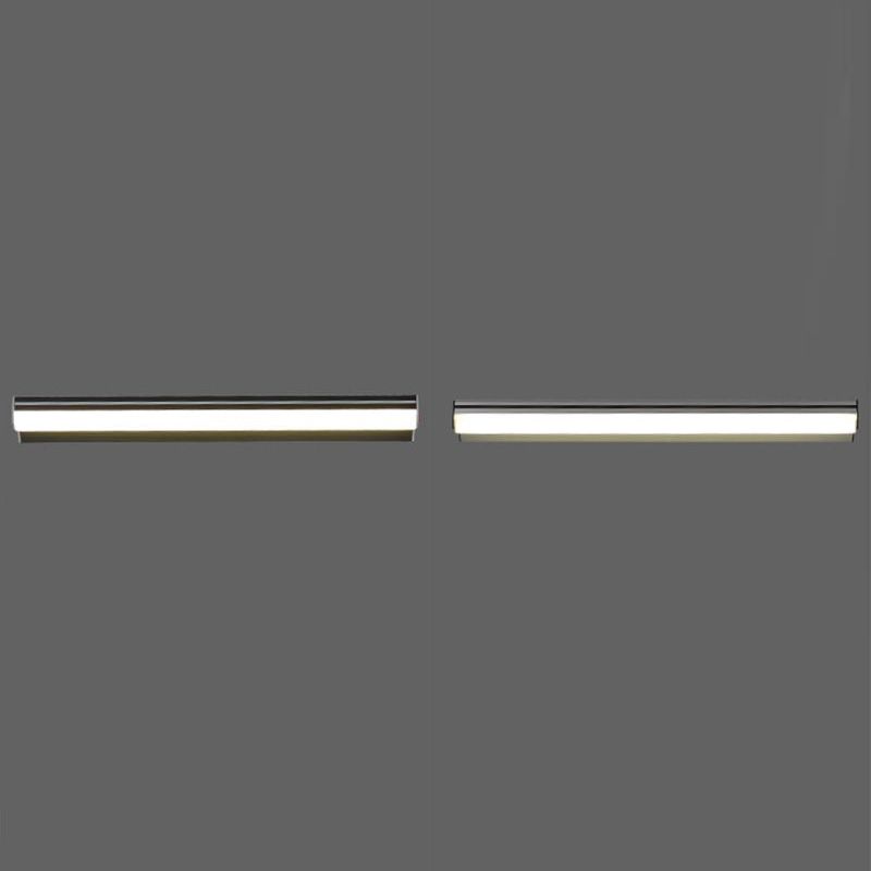 Aluminum Mirror Light Fixture Modern 1 Light Wall Sconce for Bathroom