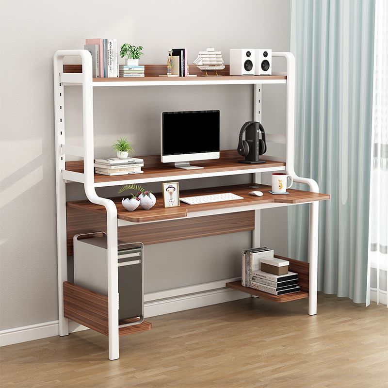 Modern Wooden Children's Desk with Storage Shelves Computer Desk