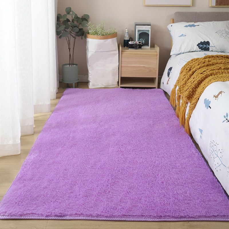 Wit slaapkamer RUG SILST KLEUR POLYESTER Gebied Tapijt Non-slip ruggebied Rug