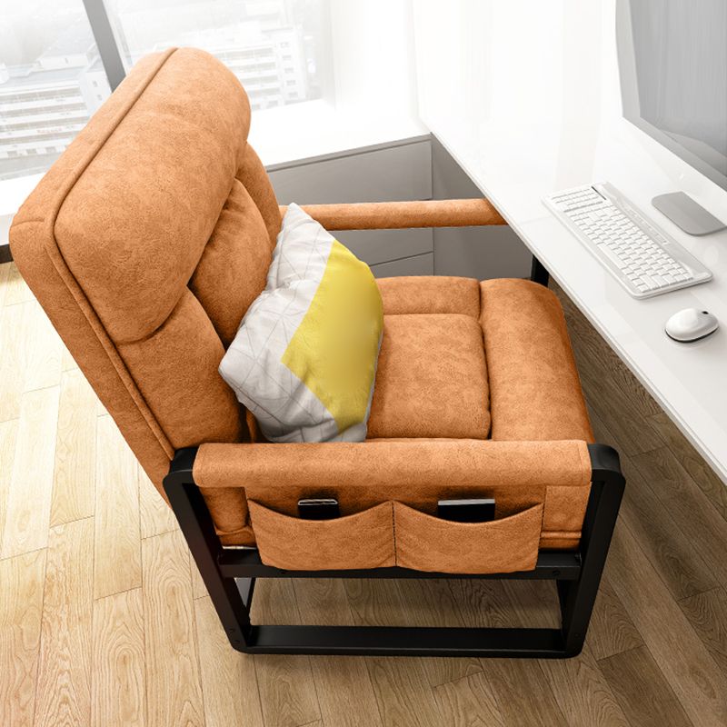 Contemporary Ergonimic Recliner with Side Pockets and Metal Legs