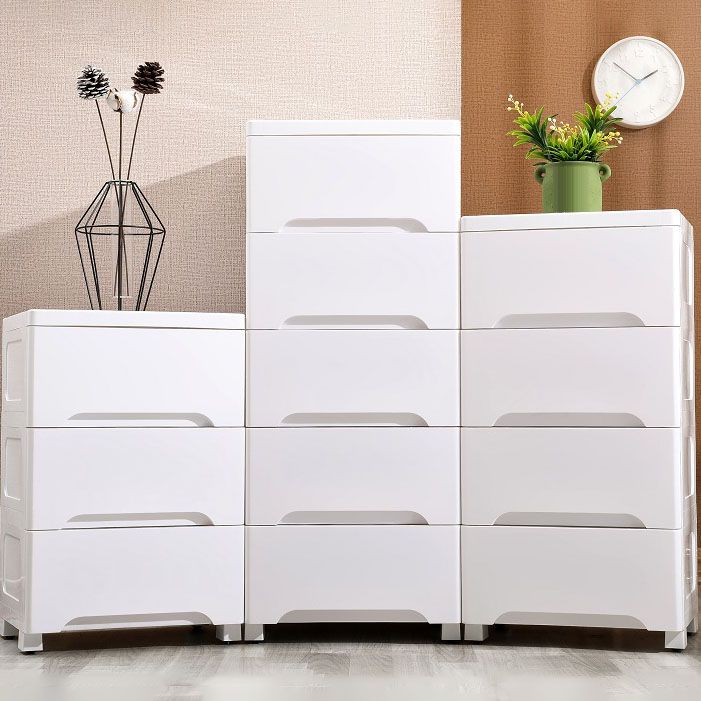 Plastic Kids Nightstand Modern Chest Nursery Dresser with 5/6 Drawers