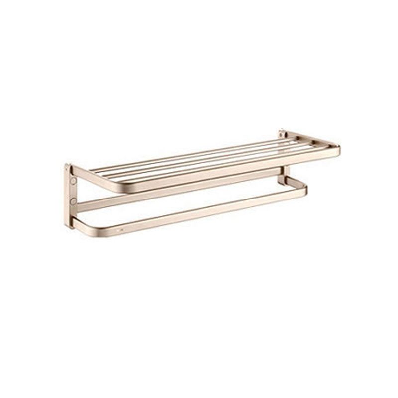 Golden Modern Bathroom Accessory Set Polished Brass Bath Shelf/Towel Bar/Robe Hooks