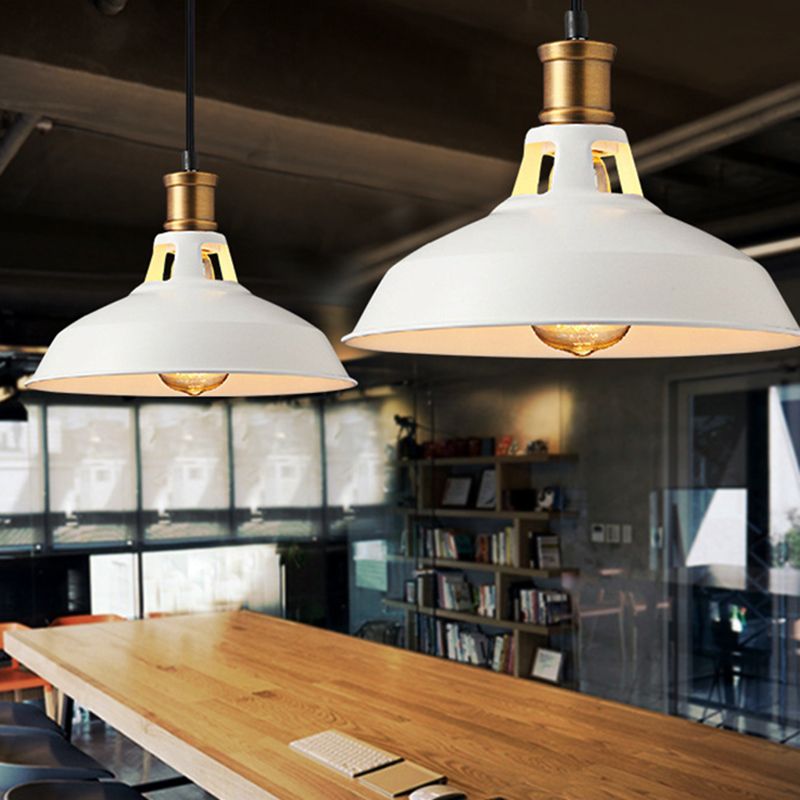 1 encabelamiento con ventilación ligera lámparas colgantes de lámpara retro de estilo de techo de metal de estilo industrial para restaurante