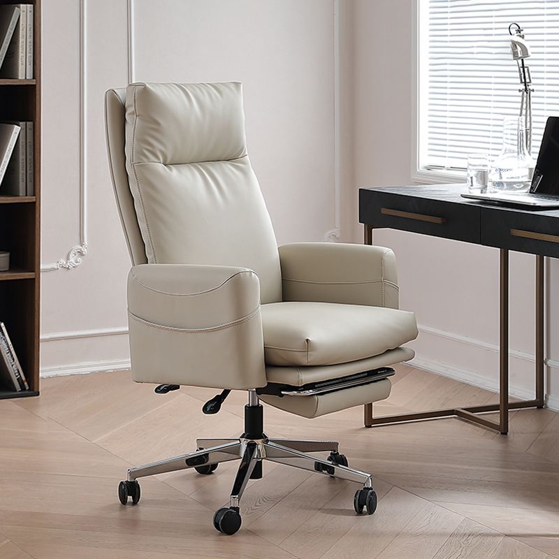 Modern Fixed Arms Managers Chair Height-adjustable Chair with Wheels