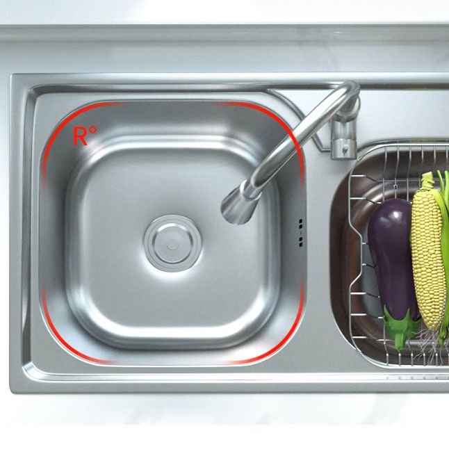 Modern Style Kitchen Sink Stainless Steel Noise-cancelling Design Kitchen Double Sink