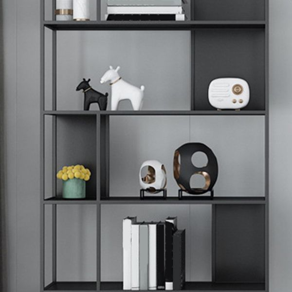 Gold and Black Book Shelf 5 Levels Modern Bookshelf Open Bookcase