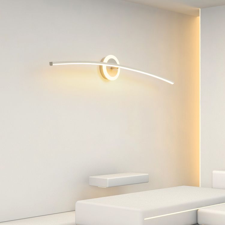 Modern Style Linear Shape Wall Lighting Metal 2 Light Wall Lights for Bathroom