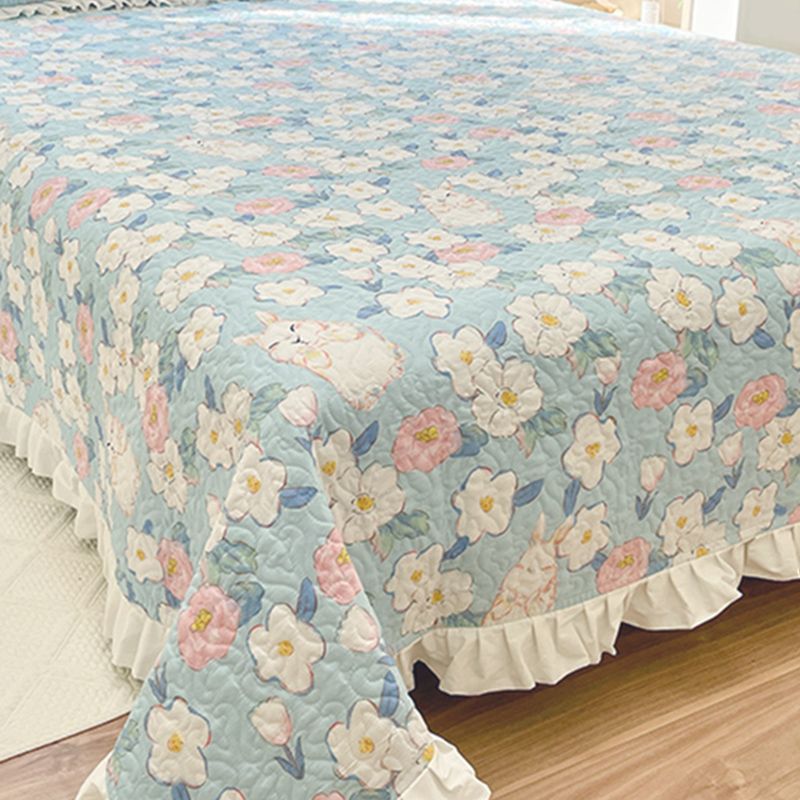 Modern Style Fitted Sheet Floral Cotton Bed Sheet Set for Bedroom