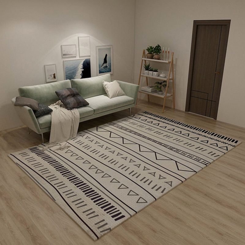 Western Tribal Print Rug Multi Color Synthetics Carpet Machine Washable Non-Slip Backing Stain Resistant Rug for Sitting Room