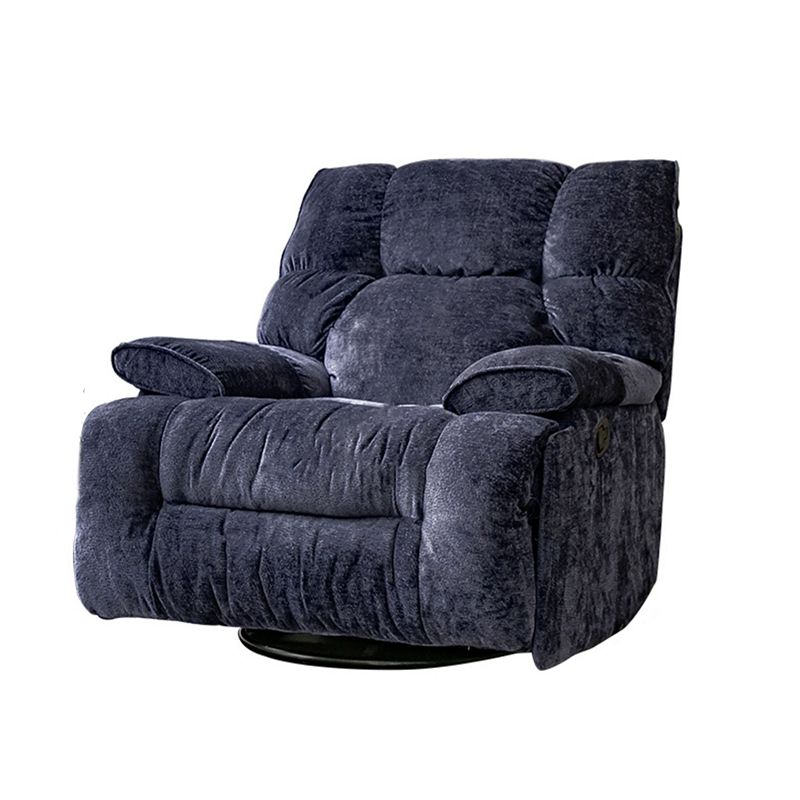 Contemporary Standard Recliner with Tufted Back in Microsuede/Chenille