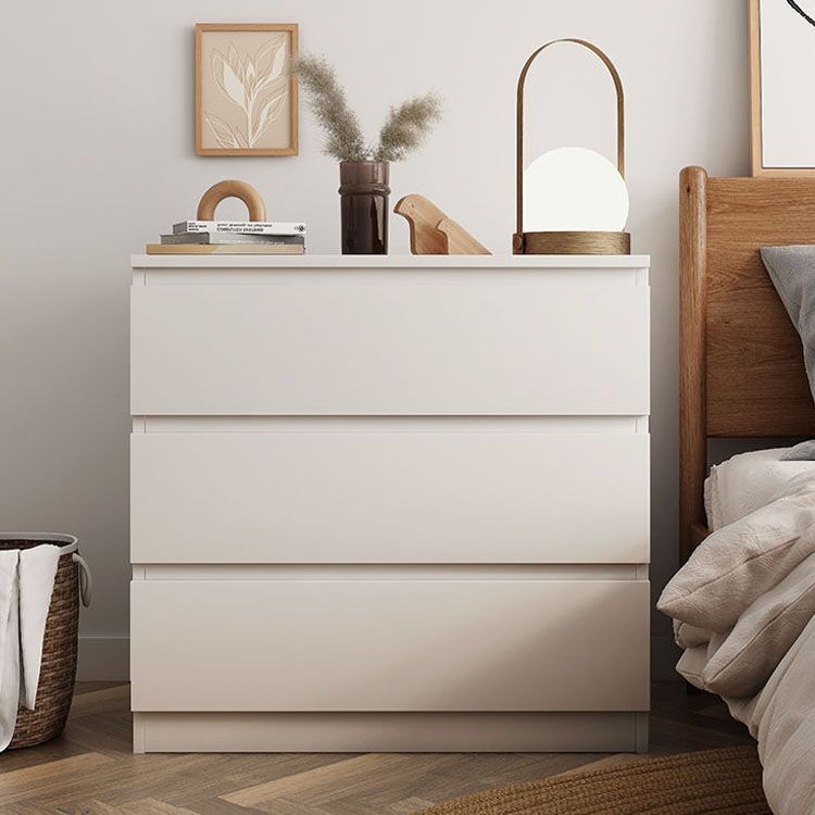 Bedroom Storage Chest Dresser Modern Style White Storage Chest with Drawers