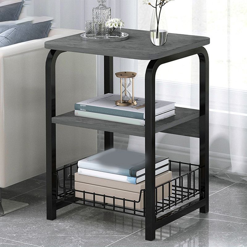 Modern Wooden Night Stand 16.5"/24.4" Tall Nightstand with Shelf