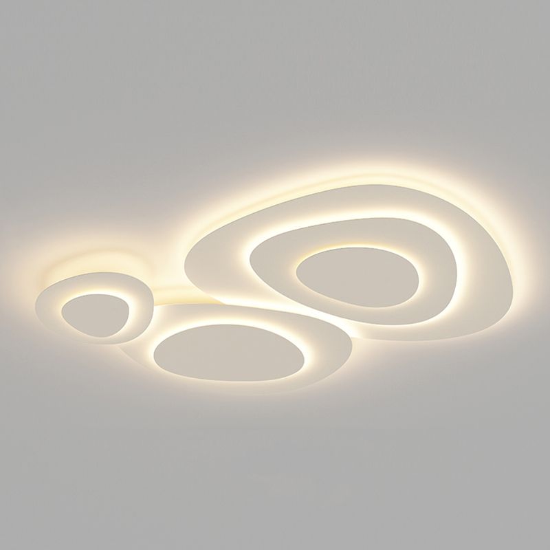 Vortex Shape LED Ceiling Lamp Modern Iron 3 Lights Flush Mount for Bedroom Living Room