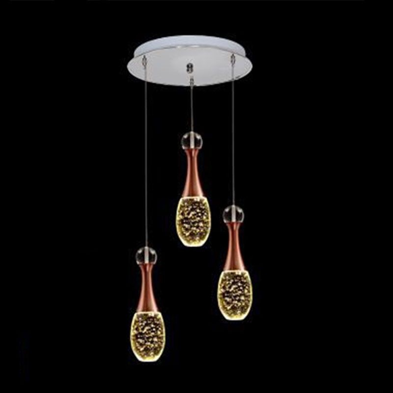 Minimalist Style Teardrop Cluster Pendant Light, Metal Multi Pendant Ceiling Light Fixture