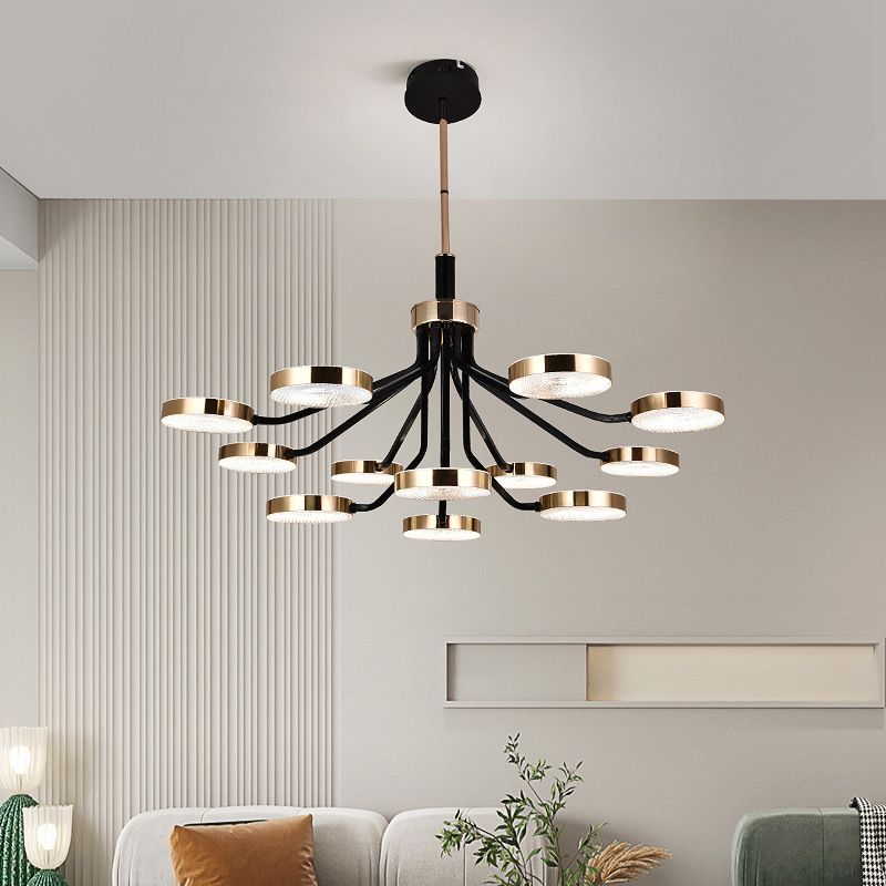 Modern Gold Chandelier Metal Multi Light LED Chandelier Pendant for Living Room