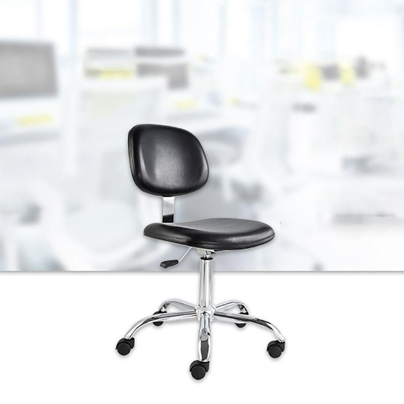 Modern Desk Chair Leather Office Chair Low-Back Chair with Wheels